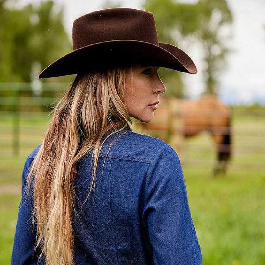 Donne Lucchese | Camicia In Chambray Da Donna