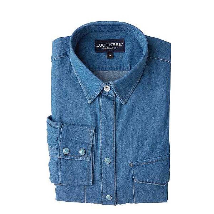 Donne Lucchese | Camicia In Chambray Da Donna